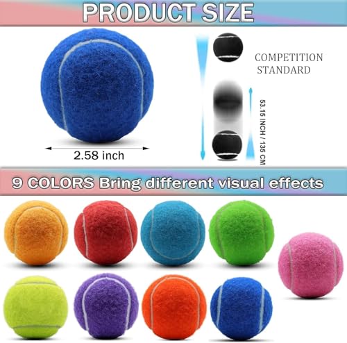 SHYUJAJIE Tennis Balls, 40 Pack Training Tennis Balls,High Elasticity Practice Tennis for Beginner, Exercise Playing Balls for Pet Dog - color: Blue