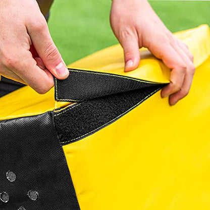 FORZA Rugby Tackle Shield with Top Wedge – High Density Foam Rugby Tackle Pad with 615gsm Waterproof Cover – Contact Training Shield for Rucking, Tackling & Footwork Drills