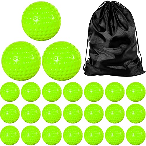 Deekin 24 PCS Pitching Machine Softballs, Dimpled Softballs, Practice Foam Sport Pitching Machine Professional Ball for Hitting and Fielding Practice, 2 Dozen