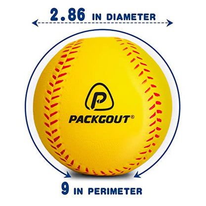 PACKGOUT Soft Foam Baseballs for Kids & Teenagers - Practice & Replacement Balls - color: Colorful-4 pack