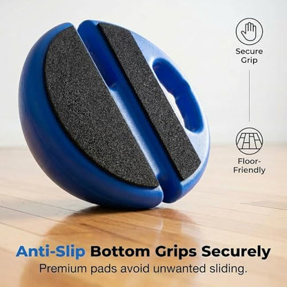 HISKI Tennis Ball Training Baseboard, Tennis Rebounder with Weighted Base, Tennis Trainer Ball with String, Portable Tennis Training Equipment Self Training Tool