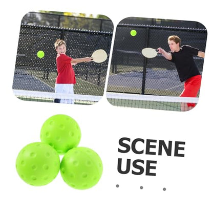 Mikinona Silent Noise-reducing Pickleball Balls Soft PU Foaming Practice for Indoor Outdoor Quiet Training with Consistent Bounce and Reusable Design