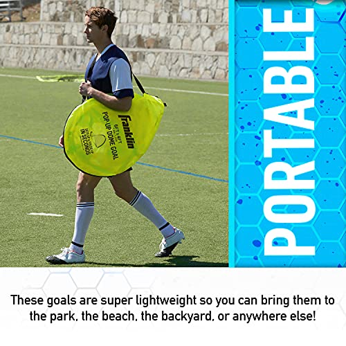 Franklin Sports Pop-Up Dome Shaped Goals - Indoor or Outdoor Soccer Goal - Goal Folds For Storage - 6' x 4' or 4' x 3' Soccer Goal - style: 6' x 4' (Two Goals)