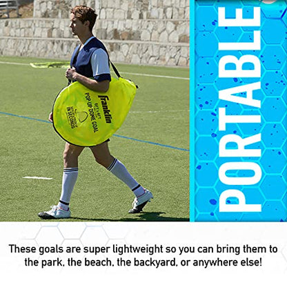 Franklin Sports Pop-Up Dome Shaped Goals - Indoor or Outdoor Soccer Goal - Goal Folds For Storage - 6' x 4' or 4' x 3' Soccer Goal - style: 6' x 4' (Two Goals)