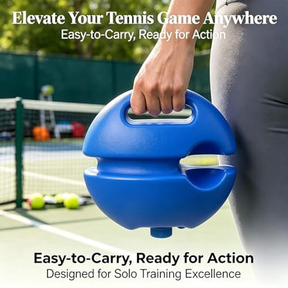 Solo Tennis Trainer Rebound Ball with Weighted Base, Portable Tennis Practice Rebounder, Anti-Tangle Elastic String for Backyard Park Indoor, Solo Training for All Levels