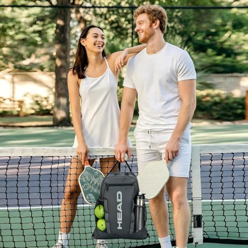 HEAD Men's Drawstring Backpack with Shoe & Phone Pocket,Structured Sports Gym Sack with Bottle Holders for Basketball, Workout, Tennis, Swimming, Travel,Training - color: Dark Grey