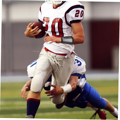 Football Wristbands Quarterback Play Insert Wristband for Outdoor Sports, Black Tactical Forearm Protector Sweatband for Rugby and Football Training, Size M