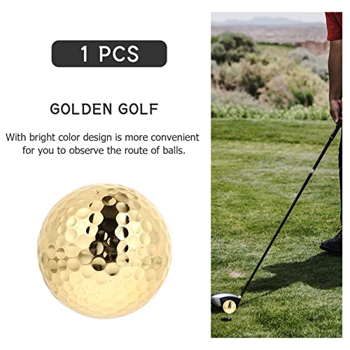 2-Layer Gold Golf Practice Balls Training Aid for Putting Game Lightweight Design for Indoor/Outdoor Use for Golf Enthusiasts