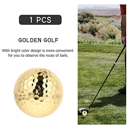 2-Layer Gold Golf Practice Balls Training Aid for Putting Game Lightweight Design for Indoor/Outdoor Use for Golf Enthusiasts