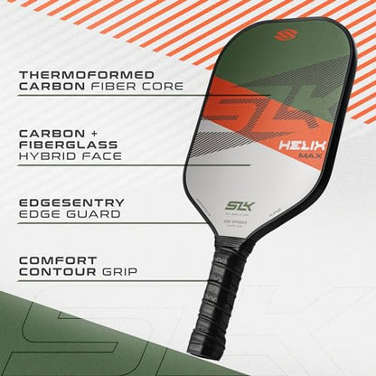 Selkirk Sport SLK Helix Pro Legend Olive Pickleball Paddle & Pro S1 12pk Pickleball Ball Bundle