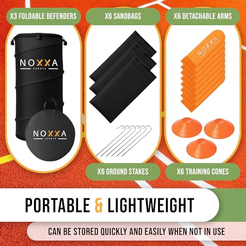 Pop Up Defender Basketball with Arms - Portable Basketball Dummy Defender, Foldable Training Equipment for Basketball, Soccer, Football and More, Indoor and Outdoor.