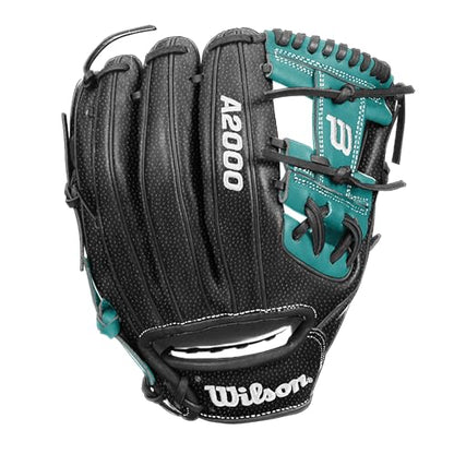 Wilson A2000 1786 Baseball Glove, Right Hand Throw, Infield Series - Exclusive Edition - color: Black/Teal