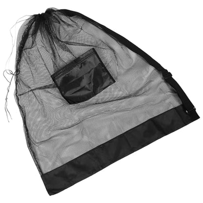SHERCHPRY Large Capacity Sports Ball Mesh Bag Drawstring Basketball Volleyball Soccer Carrying Bag with Shoulder Strap for Team Training and Outdoor Storage