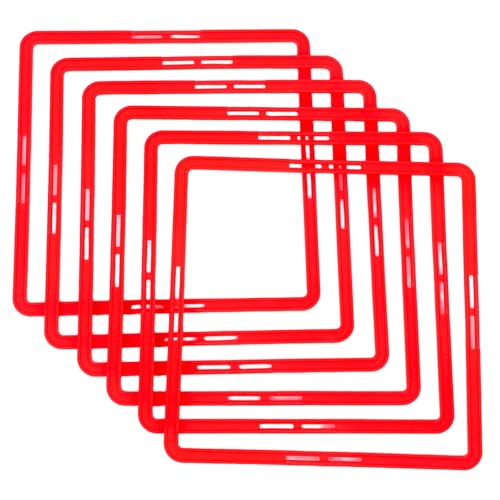 SEWACC 6 Pcs Portable Agility Rings for Football Training, Multi-Function Soccer Agility Circles for Speed and Skill Development