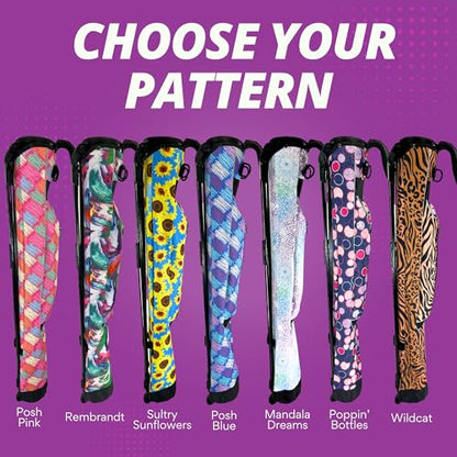 Taboo Fashion Sunday Golf Bags for Women - Lightweight Golf Range Bag with Self Flexing Stand and Shoulder Strap for Driving Range, Par 3 or Executive Course - color: Mandala