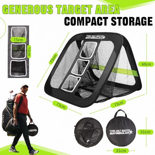 Golf Chipping Practice Net Backyard Driving Golf Accessories for Men Gift, 1 Pack - style: 2 in 1 Golf Net