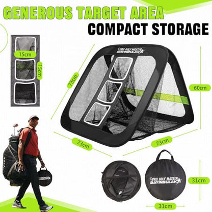 Golf Chipping Practice Net Backyard Driving Golf Accessories for Men Gift, 1 Pack - style: 2 in 1 Golf Net