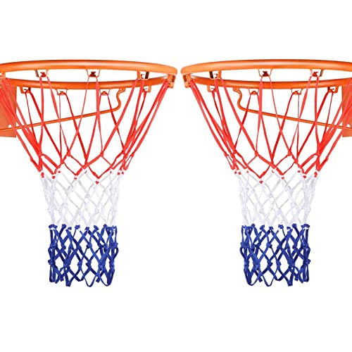 Basketball Net 2 PCS Heavy Duty All Weather Basketball Nets Replacement Backboard Accessories for Standard Rim Hoop Outdoor Indoor