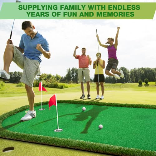 Wekin Golf Putting Green Training Mat,5x10ft Heavy Duty Artificial Turf Putting Green Mat for Indoor and Outdoor Party Game and Leisure Time