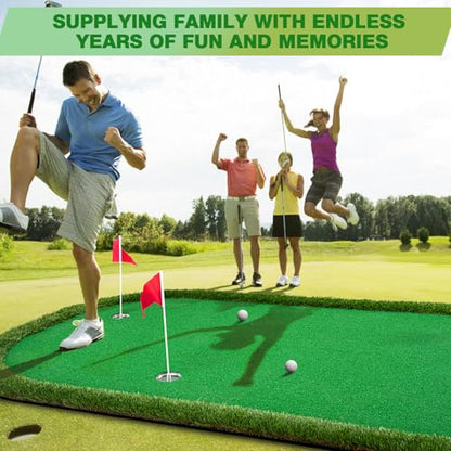 Wekin Golf Putting Green Training Mat,5x10ft Heavy Duty Artificial Turf Putting Green Mat for Indoor and Outdoor Party Game and Leisure Time