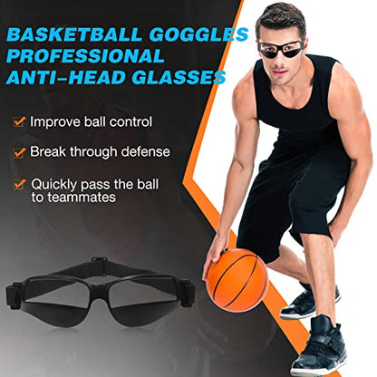 Weewooday 8 Pack Basketball Dribbling Goggles Adjustable Sport Training Glasses Black Dribble Goggles for Basketball Training Equipment for Men