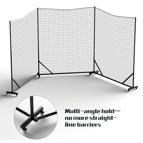 MR Ball Stop Net System, Movable Heavy Duty Backstop Net, 2 in 1 Multi-Sport Stop Netting, Ball Barrier Sports Practice Barrier Net for Professional, College and Grade School Training - size: 30 Ft