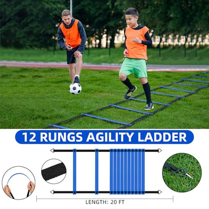 HAFHAF Soccer Goals, 4x3 ft Portable Kid Soccer Goals for Backyard with Ball, Ladder, and Cones Pop Up Soccer Net Soccer Set for Kids Age Youth and Toddler Games, Sports Outdoor Indoor