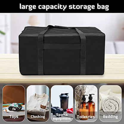 24inch Sports Duffel Travel Bag, 56L Duffel Tote Bag with Upgrade Zipper, Water Resistant & Foldable Equipment Storage Bag for Camping Tent Tripod Fishing - size: 24x12x12 inch