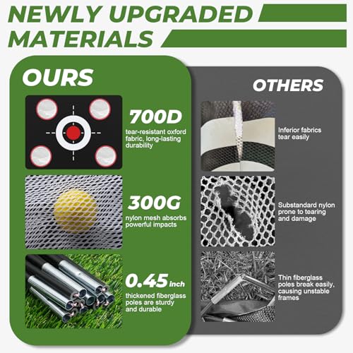 10x7FT Golf Net with Mat, Golf Practice Net for Backyard Garage Indoor Outdoor with Target Pockets for Driving Chipping Swing, for Men Women Dad Husband Golfer, Ideal Gift for Him - size: 10x7