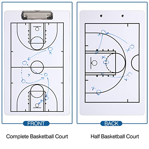 Jerify 3 Pcs Basketball Clipboard for Coaching Double Sided Basketball Senior Night Dry Erase Board for Coaches 13.78 x 8.7 in Coaching Board Sports Whiteboard Marker Clipboard