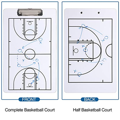 Jerify 3 Pcs Basketball Clipboard for Coaching Double Sided Basketball Senior Night Dry Erase Board for Coaches 13.78 x 8.7 in Coaching Board Sports Whiteboard Marker Clipboard
