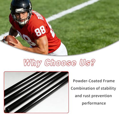 Football Throwing Net Quarterback: 8x8FT Quick Set Up 3 Target Toss Training Game for Backyard Field Teens Adults Practice Gifts - style: ‎Football Net 6X6 FT