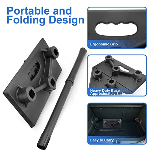 Heavy Duty Baseball and Softball Portable Travel Batting Tee.Adjustable 5-Position Baseball and Softball Batting Tee.Hitting Tee for Any Age Player Baseball - color: Black+ bag