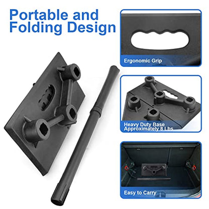 Heavy Duty Baseball and Softball Portable Travel Batting Tee.Adjustable 5-Position Baseball and Softball Batting Tee.Hitting Tee for Any Age Player Baseball - color: Black+ bag