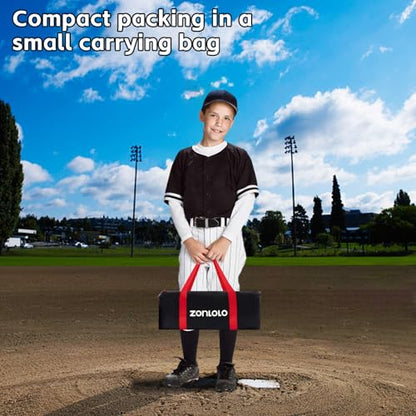 Zonlolo 6 x 6 FT Baseball Net with 3 Diffferent Targets, Portable Practice Net for Batting，Hitting，Pitching and Throwing,Compact Package with Small Carrying Bag，Great for Kids - color: Red
