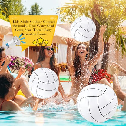 16 Pack 12 Inch Inflatable Volleyball Ball Blow Up Sport Beach Ball Sport Volleyball Swimming for Summer Parties Games Outdoor Toys