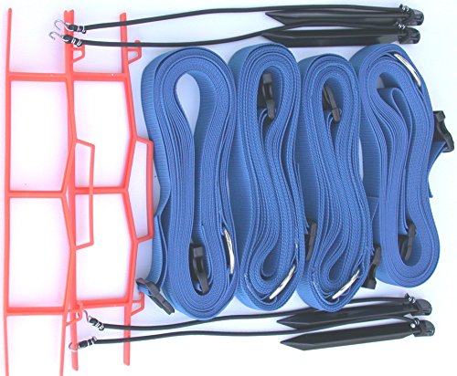 Home Court 2-inch Adjustable 30-ft Sand Court Line - 19AS - color: Blue