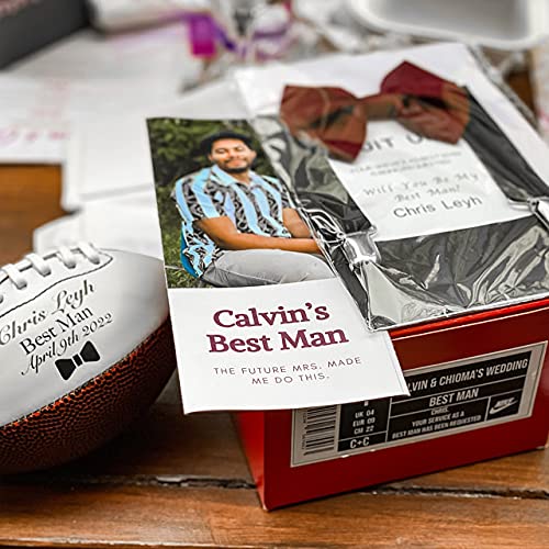 Custom Great Catch You’re Next Football for Wedding Garter Toss, Wedding Game, Wedding Reception, Wedding Favor | Personalize Football with Mr & Mrs Couple Names and Wedding Date - size: Full Size 12", style: with Base
