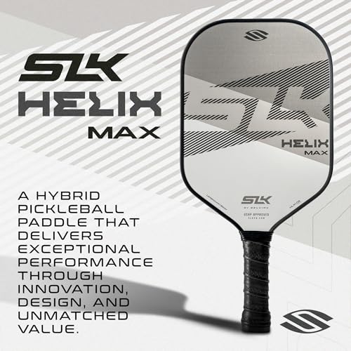 Selkirk Sport SLK Helix Pro Pickleball Paddle | Thermoformed Carbon Fiber Pickleball Paddles with Carbon Fiber & Fiberglass Hybrid Face | Unmatched Control - color: Legend Gray
