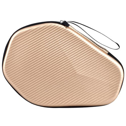 Hexagonal Pingpong Paddle Case Table Tennis Racket Storage Bag Zipper Handbag Accessories Portable Zipper Bag Lightweight Equipment - color: Champagne