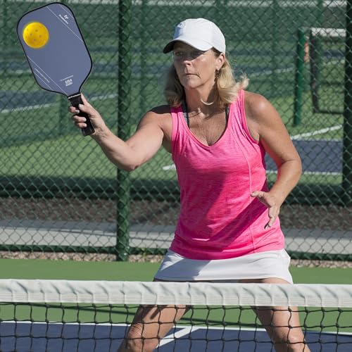FH-500 T700 Pickleball Racket, 14MM Thick Two-Handed Offensive Pickleball Racket, Speed and Control - color: Dark Blue