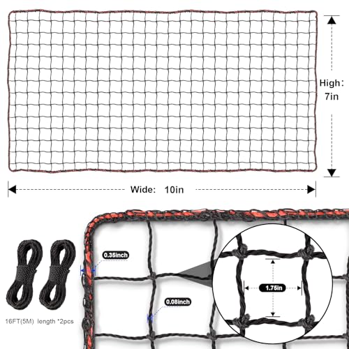 BaseGoal Baseball & Softball Backstop Nets, Heavy Duty Sports Practice Nets, Sports Netting Barrier,DIY Ball Net,Hitting Net for Baseball, Hockey, Soccer, LAX and More