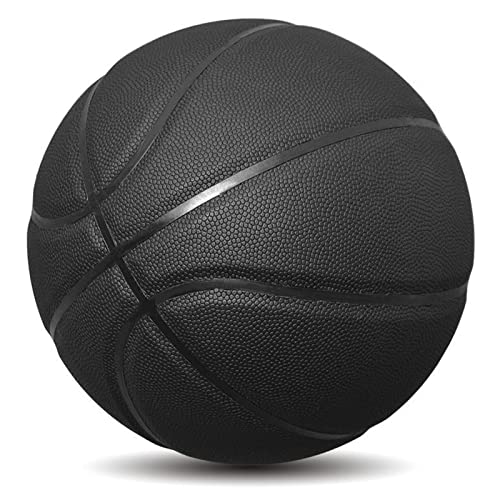 MINDCOLLISION Size 1/3/4/5/6/7/9 No Logo Basketball, Black and White, can be Used for Autographs, Clubs, Training, Event prizes - color: Black, size: No.7