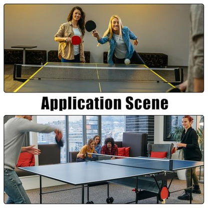 CHGCRAFT 4 Pcs Table Tennis Net, 70 Inch Polycotton Replacement Net for Indoor Outdoor Ping Pong Tables, Adjustable Tension String Compatible with Standard Net Posts