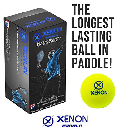 X Platform Tennis Balls by Xenon, Bright Yellow for High Visibility, Superb Durability, APTA Approved, 2 Balls per Sleeve - size: 1 Sleeve - 2 Balls, style: Regular