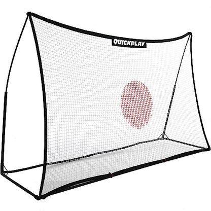 QUICKPLAY Spot Target Soccer Rebounder | Weather-Resistant Rebound Net with Carry Bag | Great for Passing, Receiving, and Trapping Practice | Ideal for Team or Solo Training - style: 8x5ft
