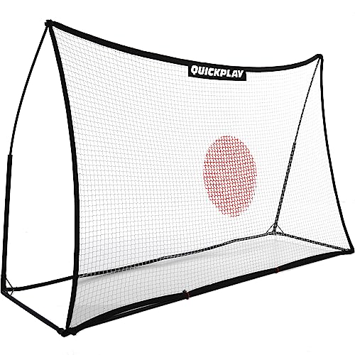 QUICKPLAY Spot Target Soccer Rebounder | Weather-Resistant Rebound Net with Carry Bag | Great for Passing, Receiving, and Trapping Practice | Ideal for Team or Solo Training - style: 8x5ft