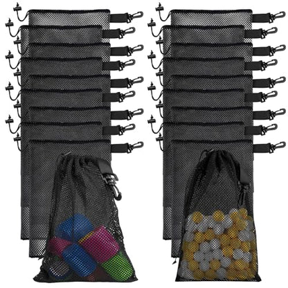 20 PCS With Clips Mesh Drawstring Bags, Portable Nylon Storage Bags for toy,Sports Storage,Outdoor activities etc. (5.9x7.9in) - size: 20Pcs / 5.9x7.9in