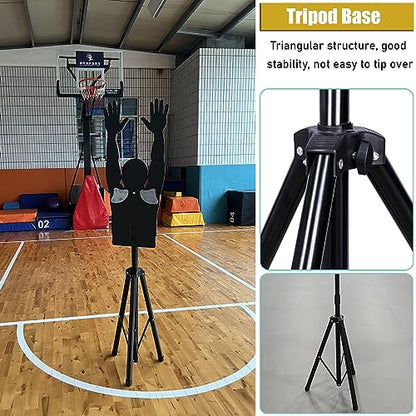 LXLZYXSF 2 Pcs Basketball Shoot Training Dummy Height Adjustable, Hands-Up Defender Mannequin - Adjustable Arms, Portable Dribbling Trainer, Gifts for Husband/Son (Color : L-Adults) - color: L-adults