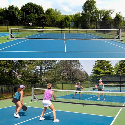 Pro Pickleball Net Portable with Wheels – 22ft Heavy Duty Pickleball Net System with Sturdy Aluminum Frame for Outdoor & Indoor – Nylon Net & Carrying Bag for Pickleball, Tennis, Badminton - style: Movable-Heavy Duty
